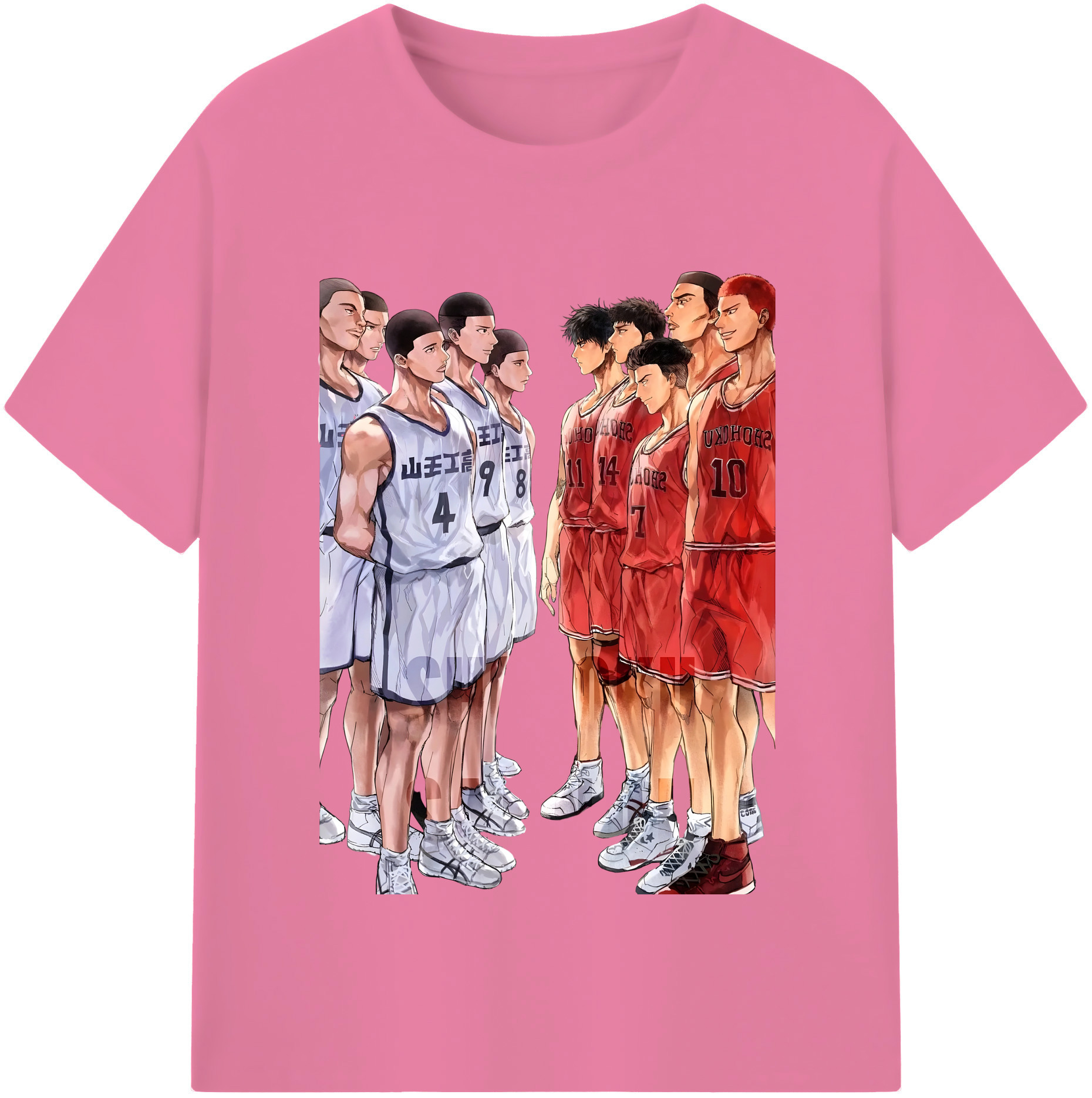 SLAM DUNK／スラムダンク 綿100％半袖Tシャツ（フロントプリント）